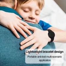 Pulsera Airtag Impermeable para Niños Compatible con Apple AirTag, Funda Protectora para Air Tag GPS Tracker, Correa de Reloj Elástica Ajustable de Nailon Antipérdida para Niños,36980140 - Burdeos - Ver 5