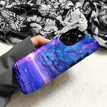 Funda Protectora Dos en Uno para Apple para iPhone 11 12 13 14 15 16 Pro Max Plus con un Diseño de Cielo Estrellado de Ensueño para Prevenir Caídas - Blanco - Ver 7