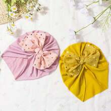 Juego de 8 Gorros de Turbante para bebé, Gorros con Nudo de Lazo Suave, Gorros de Turbante con Lazo, Gorros de Hospital para bebés, recién Nacidos, Envoltura para la Cabeza de 0 a 48 Meses,36984282 - Multicolor - Ver 5