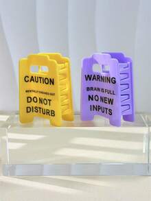 1个女士“过度兴奋”警告标志发夹，“远离”标志发夹，趣味黄色发夹，适合浓密蓬松的头发，送给同事和朋友的礼物，波西米亚街头风发饰，时尚发夹，优雅发卡，精致爪夹 - 彩色 - 查看 11