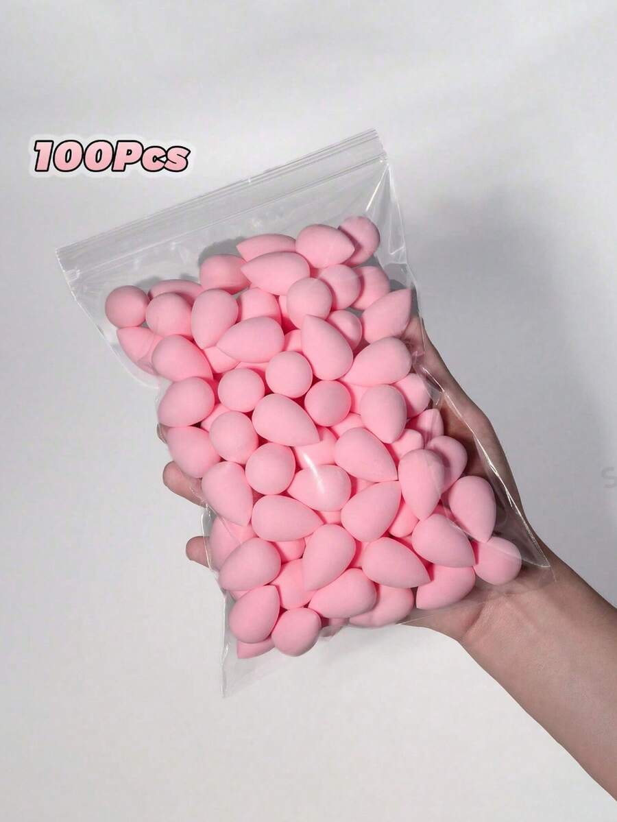 10/30/100pcs Mini Makeup Sponges, Makeup Blenders For Liquid, Cream, Powder Products, Smooth Makeup Application, Multi-Color Makeup Sponges, Latex-Free, Suitable For All Skin Types Creams And Foundations, Cosmetics, Affordable Price, Room Decor, Vanity, Travel, Bedroom, Makeup Accessories, Powder Puffs, Makeup Sponges, Powder Puffs, Makeup Sponges, Affordable Price, Christmas Gift, Cosmetics, Makeup Tools, Cheap Goods, Gift, Women Gift, Christmas Gift - Pink - View 1