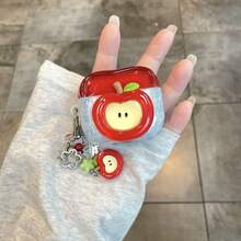 一套水晶苹果梨造型保护套，兼容苹果Pro 2、3/4，无线蓝牙耳机套，适合作为圣诞节和新年礼物 - 綠色 - 查看 5