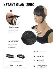 Extra Thick Kids Clip-In Bangs - Brown Fringe Set For Girls, Easy &Heat Resistant For Christmas Dress-Up (More Hair, Soft ) - Multicolor - View 4