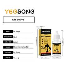 Pet Eye Drops, Gentle Cleaning & Care For Tear Stains & Secretions, Suitable For Cats & Dogs