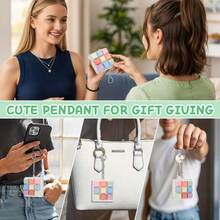 1pc 9-In-1 Keyboard Stress Relief Toy, Keyboard Stress Relief Keychain, Anti-Stress Keyboard Buttons, Finger Pressing Toy, Stress Relief Toy (Macaron, Morandi)