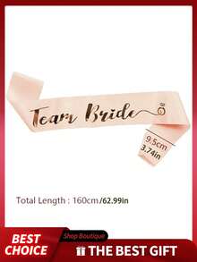 7件套，1条白色+6条黑色“准新娘”绶带，新娘绶带，单身派对绶带，单身派对，单身派对装饰，新娘送礼会和婚礼庆典及单身派对新娘回礼，绶带套装，带可折叠玫瑰金字母的单身派对绶带，伴娘，婚礼派对用品 - 香檳色 - 查看 7