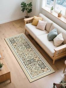 1pc Simple Style Silicone Kitchen Mat With Light-Colored Block Print Design, Soft Luxury Anti-Fatigue Kitchen Carpet With Cushioning, Water-Absorbent, Quick-Drying And Non-Slip Properties, Suitable For Kitchen, Bathroom, Entryway, Laundry Room, Etc. ,Room Decor - Multicolor - View 7