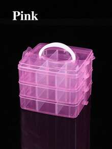 1 hộp đựng đồ bằng nhựa trong suốt đa năng, hộp đựng trang sức ba tầng có thể tháo rời, hộp đựng đồ thủ công mỹ nghệ, dùng để đựng bông tai, nhẫn, dây chuyền, trang sức, mỹ phẩm, phụ kiện tóc, dụng cụ làm móng, phụ kiện móng tay, đồ trang trí và bảo quản trang sức, các vật dụng nhỏ hoặc đồ lặt vặt để sắp xếp bàn làm việc, quà tặng cho phụ nữ, quà tặng du lịch - Trong sáng - Xem 11