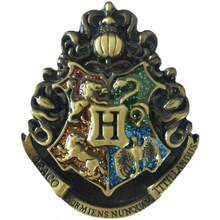 Warner Bros 1枚哈利波特学院胸针，格兰芬多、斯莱特林、霍格沃茨，金属材质，角色扮演别针