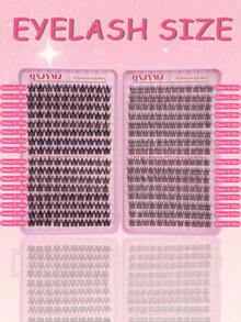 This Set Of 352 Clusters Of Segmented False Eyelashes Features 32 Rows Of Large-Capacity, Realistic, Voluminous, And Effortlessly Styled Lashes. Each Set Comes With An Application Kit. Suitable For Enhancing Lash Length And Eye Size, These Eyelashes Are Perfect For Everyday Wear, Parties, Stage Performances, And Travel. Portable And Comfortable, They Are An Essential Choice For Christmas And Halloween Makeup. (Clustered Lashes, Lash Tufts, Single Lashes, False Eyelashes) - màu đen - Xem 7