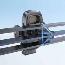 YWOR黑色车载手机支架【坚固耐用】车载出风口手机支架，免提操作，轻松夹紧，兼容和安卓智能手机，粉色汽车配件。生日礼物、母亲节礼物、圣诞节礼物。 - 黑色 - 查看 4