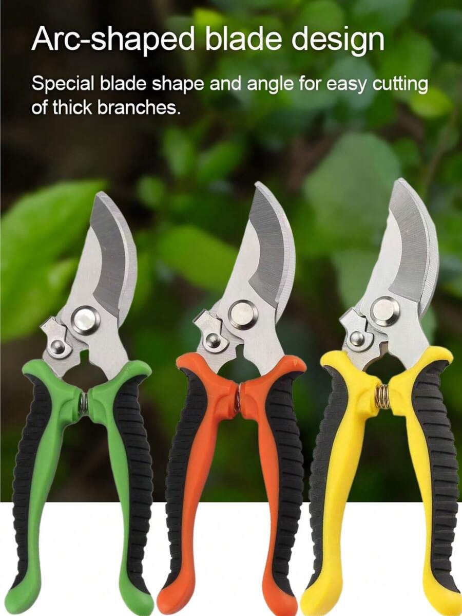Professional Stainless Steel Pruning Shears - Manual Garden Pruners For Landscaping, Durable And Sharp Bypass Pruning Shears, No Electricity Required - Multicolor - View 1