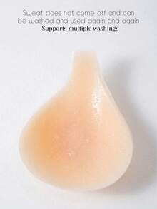 1 Pair Invisible Lift Bra, Women Lift Invisible Bra, Strapless Backless Bra, Suitable For Large Bust, Reusable With Nipple Covers, Strapless Lift Bra, Backless Invisible Bra, Seamless Bra - Apricot - View 5