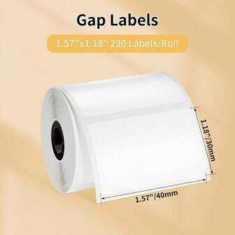 Label Stickers, Size 40X30mm,230PCS/Roll Suitable For Various Purposes, Name Tags, Family Projects, Gift Bottle Labels, Addresses, Compatible With M110S/M200M110/M220/M120