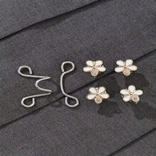 1/2/4对花朵扣腰带束腰带可拆卸腰夹裤扣配件腰带调节器 - 彩色 - 查看 7