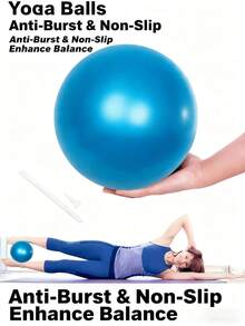 1pc Mini Pilates Yoga Ball, Stable Small Curved Board For Home Use, Soft & Comfortable, With Air Pump, Can Improve Balance, Size: 9.8 Inches