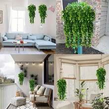 1/2/4pcs Artificial Eucalyptus Plants, Fake Hanging Fern, UV-Resistant Plastic Material, Suitable For Indoor/Outdoor Decor, Home Room Wall Decor, Wedding Patio Porch Decor, Valentine's/Birthday/Graduation Gift, Garden Decor, Outdoor Plants, Gardening, Fake Flowers
