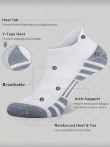 6 Pairs Men's Fashionable High-Quality Low-Cut Ankle Socks, Mesh Breathable Multifunctional Casual Basketball Sports Boat Socks