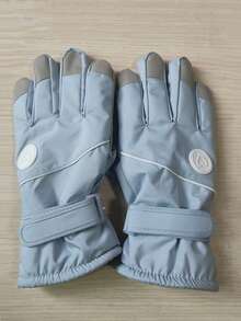 1 Pair Women's Professional Ski Gloves - Thickened Fleece Windproof Cold-Proof Outdoor Skiing Warm Gloves, Cycling Cold-Proof Gloves, Non-Slip Palm, Compatible With Touchscreen Devices - Multicolor - View 11