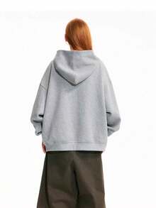 Vintage Print Loose Fit Sweatshirt - Grey - View 5