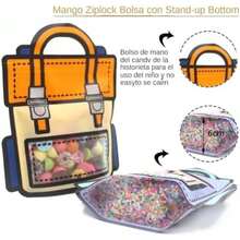 30 Bolsas de Regalo para Fiesta con Asa, Bolsas de Regalo Cumpleaños Reutilizables, Empaque de Fiesta Bonito para Dulces y Pequeños, para Almacenar Artículos Pequeños (Color )(Naranja) - Multicolor - Ver 4