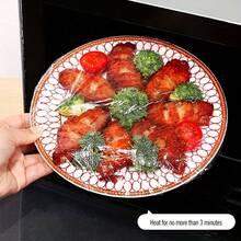 100/300pcs Disposable Cling Film Wrap, Elastic Fridge Food Saver Cover, Airtight Dust-Proof Seal For Leftover, Fruit, Bowl, Plate, Reusable Stretchable Food Storage Lid - White - View 8