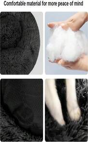 Dog Bed For Small Medium Large Dogs Cats, 20 Inch Calming Washable-Round Cozy Soft Pet Bed For Puppy And Kitten With Slip-Resistant Bottom - ColorD - 查看 2