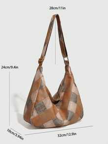 Túi đeo chéo nữ phong cách retro, túi xách thời trang Hàn Quốc mới, túi đeo vai dung tích lớn, vật dụng cần thiết cho mùa tựu trường, quà tặng Ngày Nhà giáo, quà tặng tri ân, quà tặng Lễ Tạ ơn, túi quà tặng tái sử dụng cá nhân hóa, túi dành cho giáo viên, túi dành cho người làm trong ngành giáo dục, túi dành cho mẹ, quà tặng lý tưởng cho phù dâu, túi truyền cảm hứng. - Màu Khaki - Xem 2