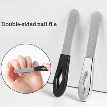 4pcs Double-Sided Stainless Steel Nail File, Nail Grinder, Sanding Strips, Grinding Strips, Thick Nail File - Multicolor - View 1
