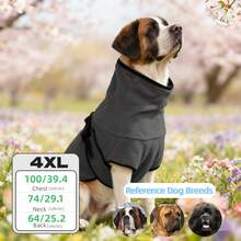 BJAYPET 带帽保暖内衬宠物卫衣，加厚保暖狗狗衣服，纯色，适合小型/中型/大型犬（四脚衣服请参考背长） - 彩色 - 查看 19