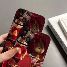 Adorable funda con capucha de ardilla, compatible con teléfonos ,  17,  16 Pro Max,  15 Pro Max,  13 y  12. Fabricada en TPU, ofrece protección contra golpes y caídas. Ideal para familiares, amigos, celebraciones de cumpleaños y regalos divertidos para niños. Perfecta para compartir alegría durante el otoño y otras ocasiones festivas. - Negro - Ver 8