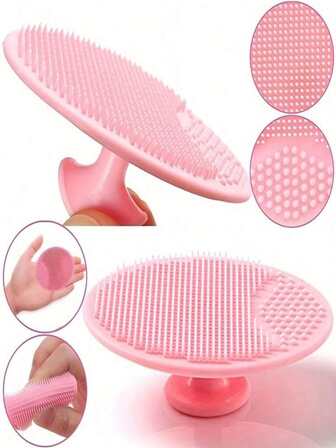 Silicone Facial Cleansing Brush - Face Cleansing Brush And Exfoliating Cream, For Deep Cleansing, Soft Bristles, Blackhead And Acne Pore Care Silicone Face & Hair Brush, Comfortable And Soft, Massages Scalp, Cleans Dirt, Baby-Grade Material