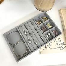 Christmas Velvet Jewelry Box | Multipurpose Storage For Rings, Earrings, Necklaces, Bracelets - Includes Removable Dividers And Filling Tray, Ideal For Students And Gifting, Jewelry Trays - Multicolor - View 6