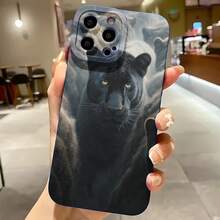 2026 nueva funda de teléfono esmerilada, funda de teléfono con estampado de pantera negra para  17 15 Pro Max  17 14 Pro  17 13  Galaxy S23 S22 S21 funda protectora para teléfono regalo de pareja para novio novia regalo de vacaciones - Blanco antiguo - Ver 4