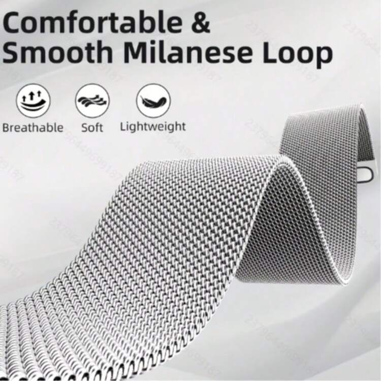 Milan Magnetic Strap Compatible With Xiaomi Watch 6/5/4 Men's And Women's Suitable For Xiaomi 9 Pro/Band 8 Pro Daily Wear Watches Upgraded Accessories - Silver - View 6