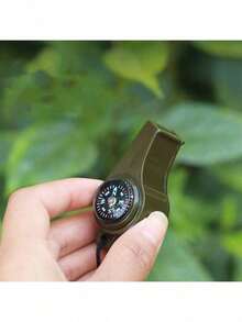 5pcs/3pcs/1pc Outdoor Sports Emergency Whistle, 3-In-1 Emergency Whistle, Multi-Functional Survival Whistle With Compass And Thermometer, Floating Whistle With Lanyard, Suitable For Boating, Swimming, Kayaking, Water Survival, Hiking, Camping, Outdoor Activities. Loud Safety Whistle With Compass And Thermometer, Perfect For Camping, Hiking, Outdoor Adventure, Referee And Cheerleading, Loud Survival Whistle, Military Green, Self-Rescue/First Aid - Multicolor - View 10