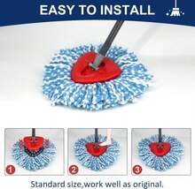 Spin Mop Replacement Head Base Compatible With Oceda EasyWring 1-Tank System Mop Rotating Triangle Mop Head Cover Replacement Rotating Mop Base Plastic Base For Spin Mop Accessories - White - View 5