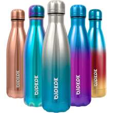 - Botellas de agua de acero inoxidable, 17 oz/500 ml, botellas de agua aislantes, botellas de agua deportivas,36983680 - Azul - Ver 1
