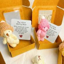 1pc 2025 New Mini Plush Teddy Bear In Box, Cross-Border Pocket Teddy Bear Plush Toy Gift Box - Holiday Gift - Birthday Gift - Multicolor - View 5