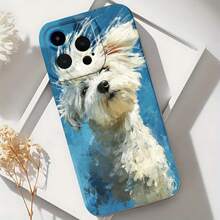 2026 nueva funda de teléfono esmerilada, funda de teléfono con impresión de retrato de perro para  17 14 Pro Max,  17 13 Pro,  17 12, funda de protección para teléfono  Galaxy S23 S22 S21, regalo de funda de pareja para novio y novia, presente de vacaciones - Negro - Ver 6