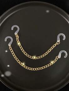 2 piezas Cadenas de Estilos Múltiples (Cadena de Cristal, Cadena de Aleación de Zinc, Cadena de Perlas, Cadena Arcoíris, Cadena de Cuentas Rosas) Encantos Huecos para Zapatos DIY Decoraciones, Adecuado para Sandalias, Pantuflas, Zapatos con Agujeros y Otros Artículos de Mujeres, Accesorios Multifuncionales de Clips para Zapatos - Regalo Perfecto para Fiestas, Fiestas y Ocasiones Especiales