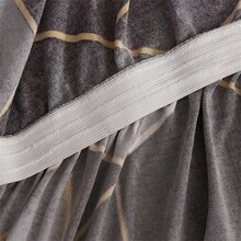 1 件印花弹力裙式沙发套，全覆盖沙发套，柔软面料，适合客厅、卧室、书房 - 方格-裙邊款 - 查看 11