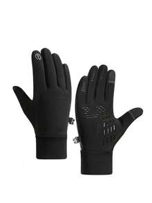 1 Pair Winter Windproof Warm Fleece Gloves, Cold-Proof Touchscreen Gloves For Outdoor Sports, Skiing, Running, Driving, Anti-Slip Gloves - Multicolor - View 1