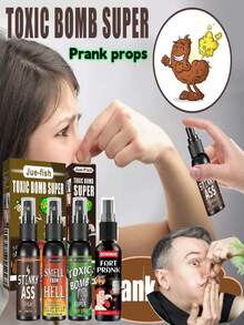 JUE FISH 1pc Fart Spray, Prank Liquid Toy, Funny Stinky Smell Entertainment Party Supplies, April Fool's Joke Game, Liquid Game Entertainment, Gas Smell Bomb, Halloween Party Supplies. Toxic Gas Spray And Gas Bombs, Bring The Biggest Laughs! Valentine's Day Supplies, Wedding Supplies Stress Relief Toy Liquid Spray, Inflatable Smell Spray, April Fool's Joke, Liquid Toy, Prank, Feces Smell, Party Supplies, Prank Fart Spray, Prank Toy, Concentrated Stinky Liquid