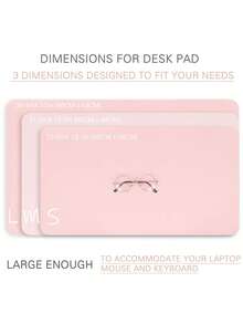 1件装纳帕皮革桌垫，鼠标垫，办公桌垫，防滑PU皮革吸墨垫，笔记本电脑桌垫，皮革鼠标垫，防水皮革易清洁键盘垫鼠标垫，美甲桌垫，柔软超细纤维PU皮革美甲垫，可折叠美甲休息垫，可重复使用的桌面美甲垫，亚克力美甲桌垫，防水桌面书写垫，适用于办公室（粉色和黑色） - 彩色 - 查看 2