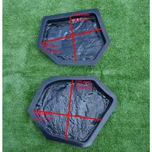 Concrete Molds DIY Sold 6 Pcs Plastic Moulds Flagstone Casting Concrete Paving Garden Paths Stone Patio Pavers For Garden Walkway S34 - 彩色 - 查看 5
