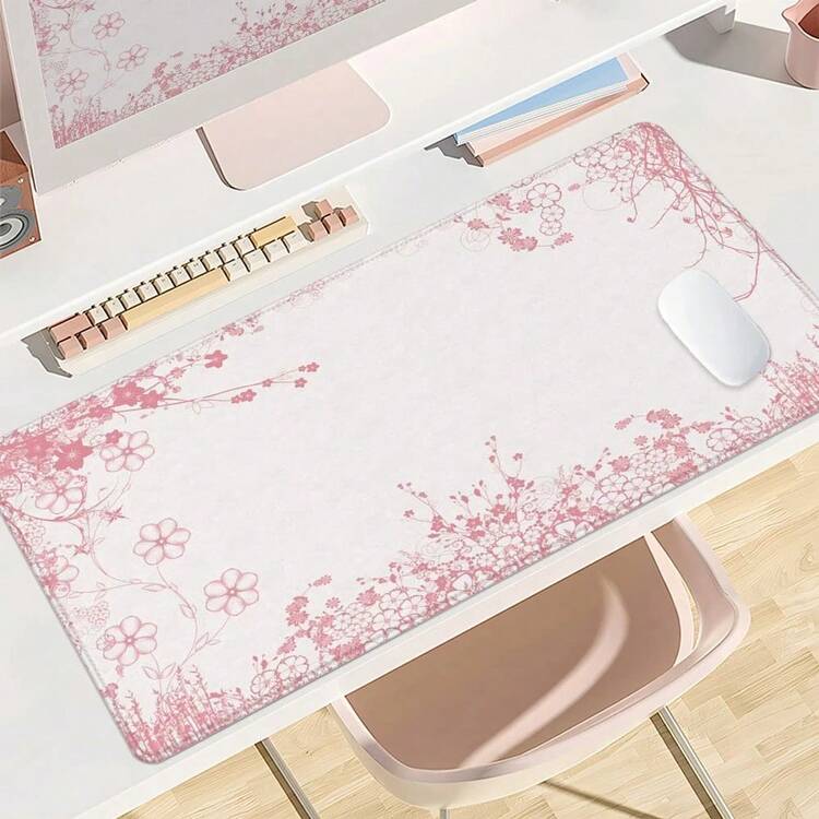 樱花粉色 RGB 游戏鼠标垫。粉色花卉图案鼠标垫/桌面垫，美观艺术，大尺寸办公桌配件，底部带防滑橡胶。适用于工作、游戏、办公和家庭使用。是送给男士、女士和朋友的绝佳圣诞礼物。办公桌配件、文具、桌面鼠标垫。 - 彩色 - 查看 15