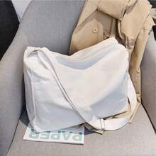 Large Capacity Lunch Bag, Casual Fashion Handbag, Portable Messenger Bag, Student Backpack, Large Capacity Multi-Function Shoulder Bag, Solid Color Minimalist Fashion Commuter Bag, Can Fit Lunch Box, Books And Laptop Crossbody Bag. - Multicolor - View 11