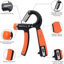 Fortalecedor de Agarre,3 en 1 Ejercitador de Antebrazo Set,con Contador,Ejercitador de Mano,Hand Grip Ajustable,Kit de Entrenamiento para Ejercicio Mano,para El Tratamiento y Recuperación de Dedos,36984585 - Neblina azul - Ver 6