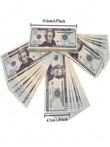 300pc Props Coins, Realistic $20 Replica, Suitable For Movie Video Shooting, Board Games, Magic, Birthday Wedding Party Decoration Atmosphere, Party Game Event Props, Ideal Gift For Halloween, Christmas, Thanksgiving Holidays - 彩色 - 查看 2